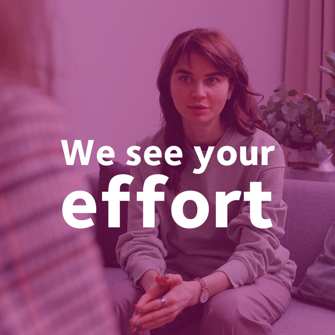 A message for our clients: we see the effort you're putting in every day. The steps that feel monumental, and the ones that look small (but we know are significant). Keep going. 💜 #ActionMentalHealth #MentalHealthAwareness