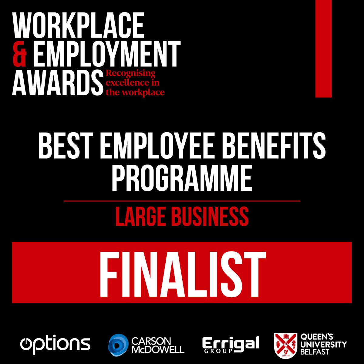 Excited to share that we've been nominated for not one, but two awards at @TheIrishNews Workplace &amp; Employment Awards 2024! It's great to be recognised for our training and benefits programmes in the large company category. #teamwork #careers