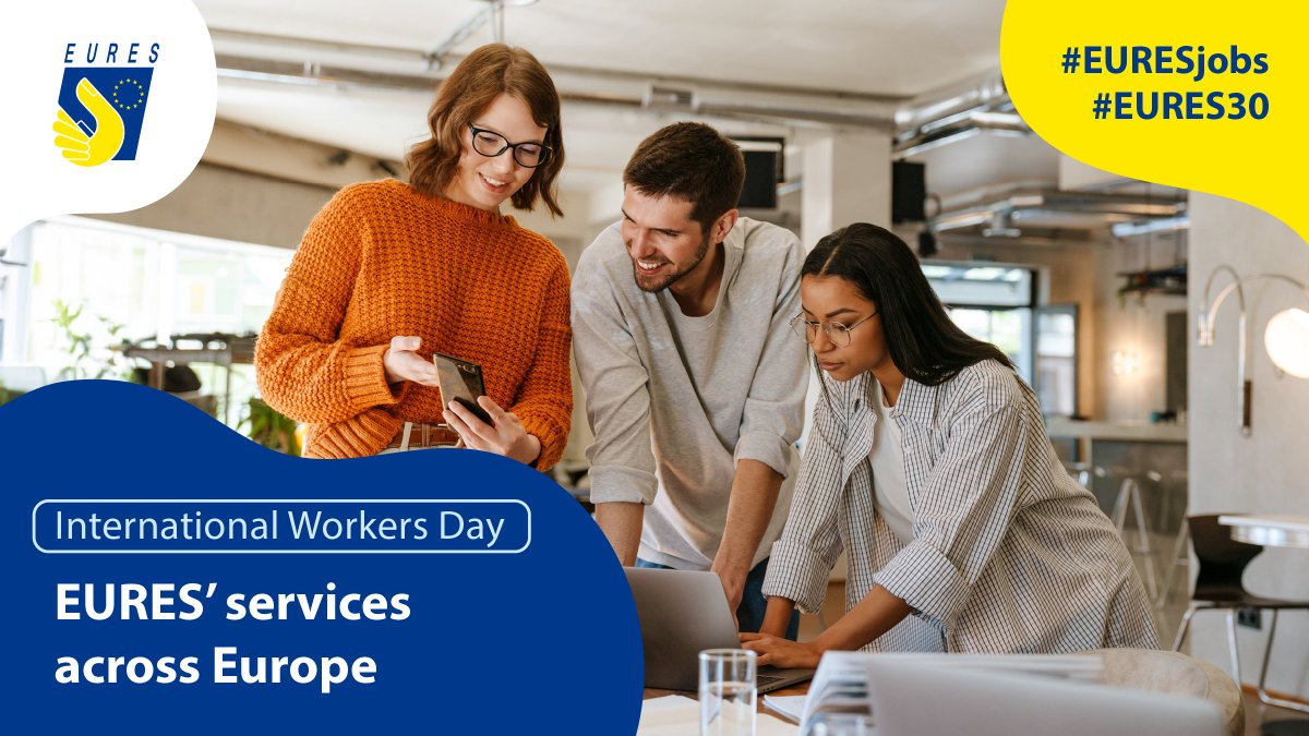 On #InternationalWorkersDay let’s rehash the EURES’ mission: ❇️ facilitating work mobility ❇️ helping #jobseekers ❇️ assisting #employers ❇️ EURES Advisers Discover all available services ➡️ eures.europa.eu/index_en #EURES30