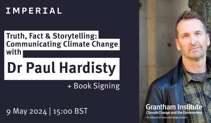 📣 Join us with @Hardisty_Paul as he talks about the role of storytelling in communicating the truth about #ClimateChange, in addition to science, engineering, writing, fiction, and helping people to find the courage to act. 📆 9 May 15.00-16.00 ow.ly/qUbk50Rp1zP