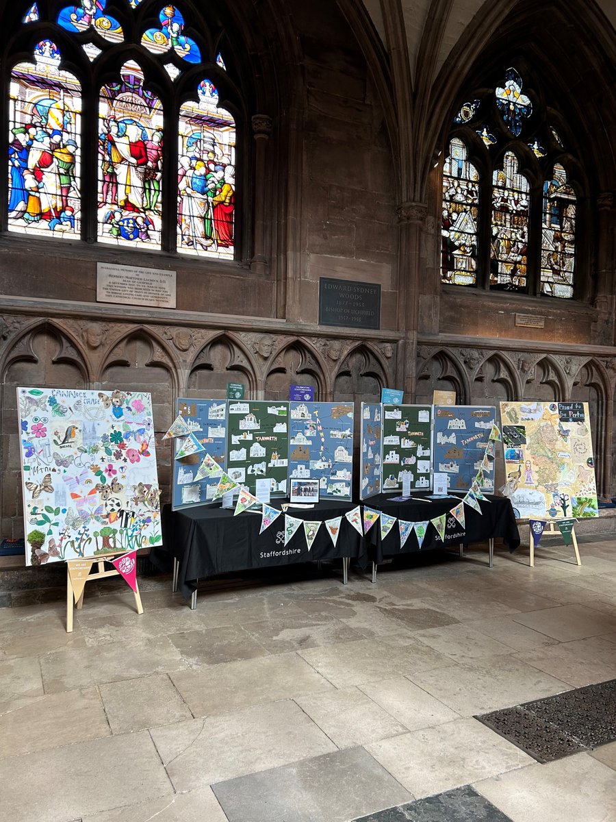 Today is #StaffordshireDay and we’ve teamed up with @WeareStaffs to celebrate! This exhibition, created by Staffordshire’s school children, is open until 7 May. Simon Warburton, Exec Director, said 'Pride in our County needs to start as young as possible' @EnjoyStaffs