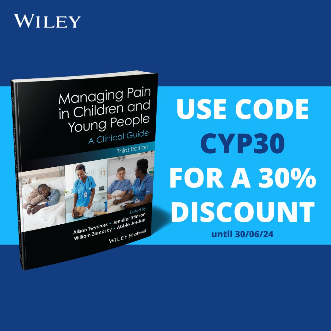 Managing Pain in Children and Young People: A Clinical Guide, 3rd Edition This guide equips nurses and healthcare professionals with evidence-based skills to effectively manage children's pain. Congratulations to @alitwy, @DrJenStinson, @drabbiejordan, and William Zempsky!