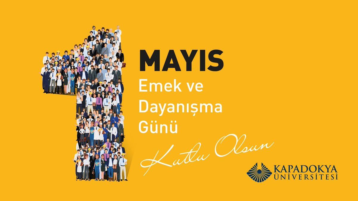 Her zaman yardımlaşma ve dayanışma içerisinde emeğiyle, alın teriyle hayatımıza değer katan emekçilerimizin 1 Mayıs Uluslararası Birlik, Mücadele ve Dayanışma Günü kutlu olsun. #KapadokyaÜniversitesi #CappadociaUniversity