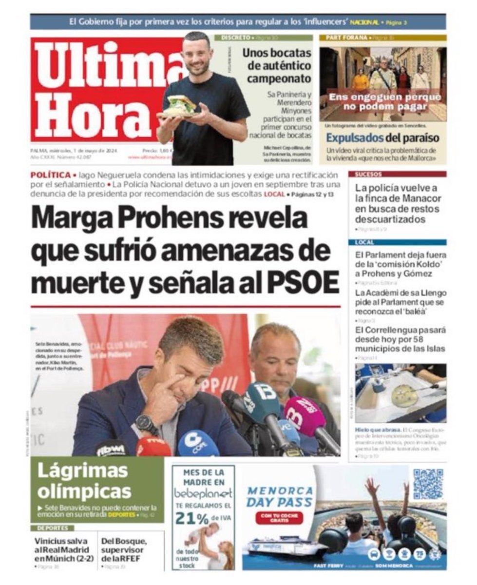 .@MargaProhens formula greus acusacions contra el @psibpsoe, emparent se en la inviolabilitat parlamentària i utilitza unes amenaces, reprovables, per atacar a l'adversari amb una denúncia falsa És a dir, fàbrica de fang de manual Serà capaç de retractar-se i demanar disculpes?