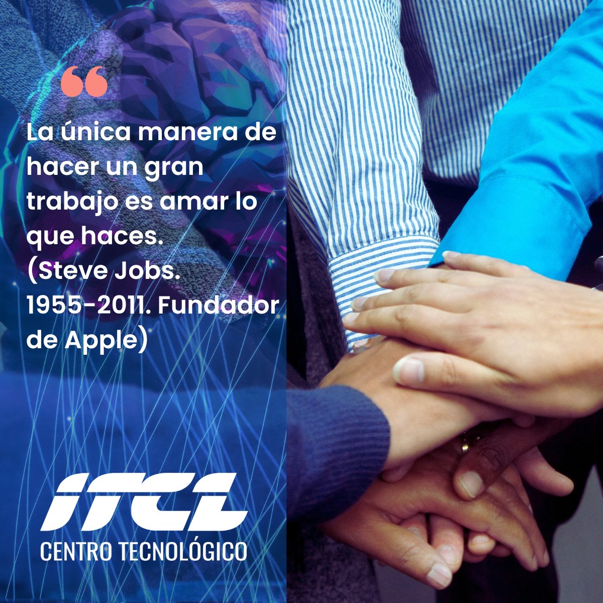 Feliz día a todas las personas que trabajan en nuestro centro tecnológico dando lo mejor de si, sumando talento y afianzando la posición de un centro que crece cada año. 

🌟¡ES GRACIAS A VOSOTROS, A NUESTROS TRABAJADORES! 🌟

#ITCLFuture #DiadelTrabajador #1mayo