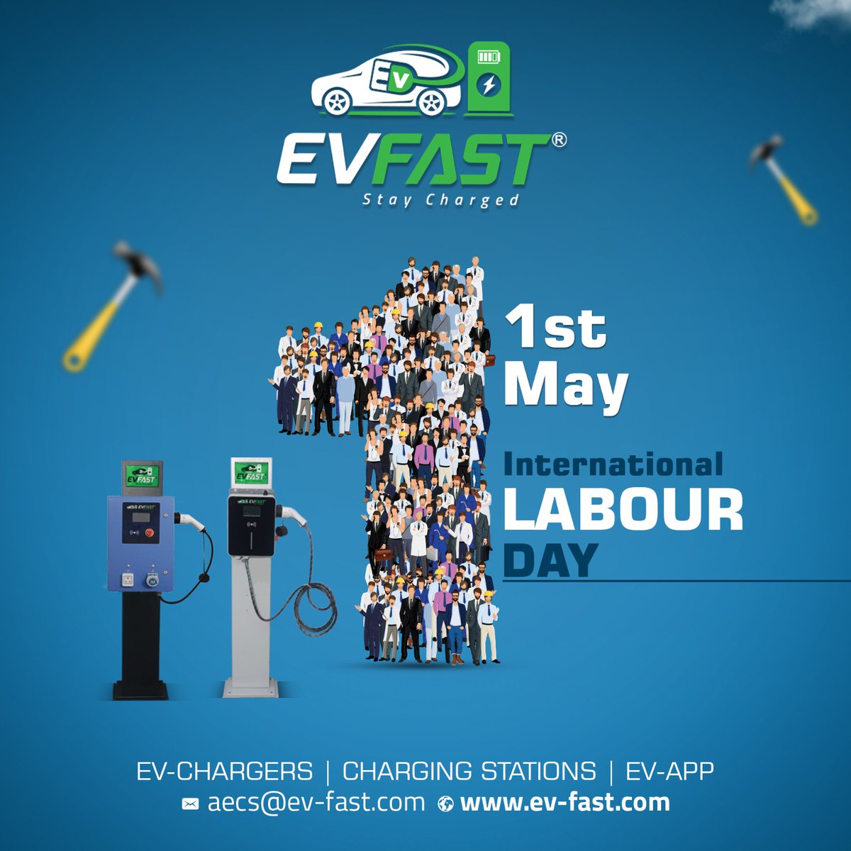 Cheers to the dedicated workers building a better world! 
Happy Labour Day!

Follow us : @EVFAST1

#LabourDay #LabourDay2024 #HappyLabourDay #workersday #celebratework #internationalworkersday #EVFast #ElectricVehicles #EV #EVChargers #EVFastCharging #ACchargers
