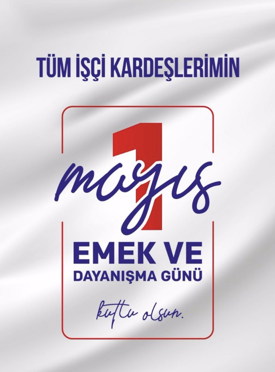 Tüm emekçilerin birlik, dayanışma ve mücadele gününü kutluyorum.