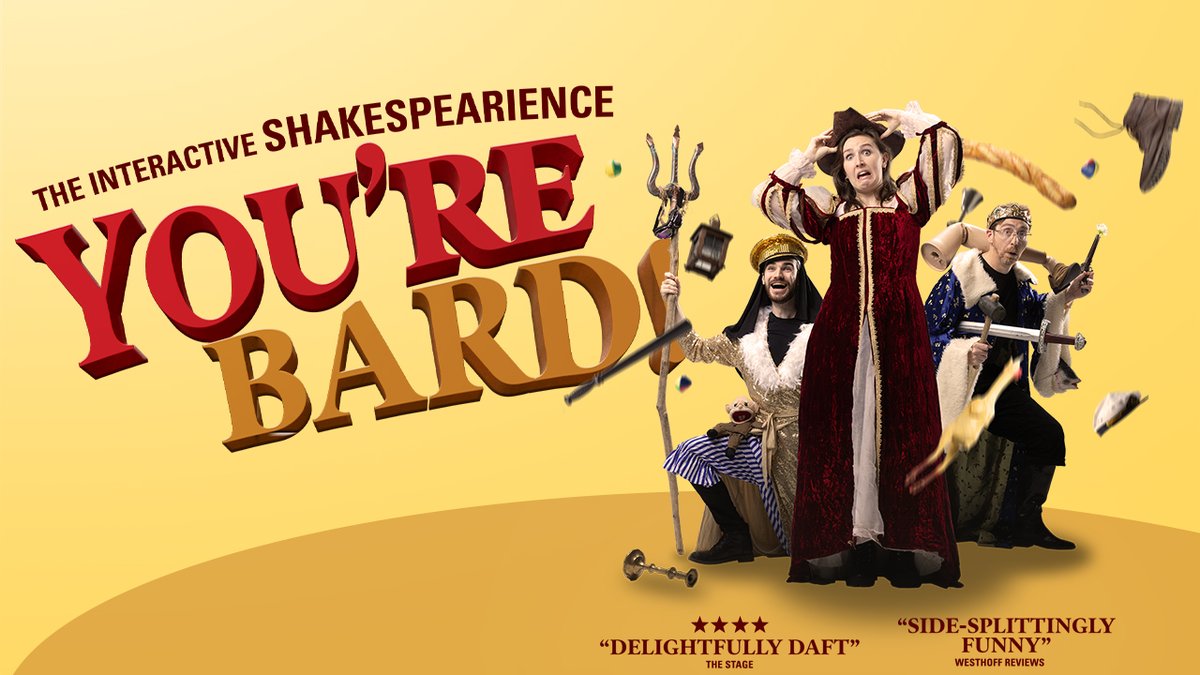 🎭 Exclusive @GoCVcard offer tickets for 'You're Bard!' @albanytheatre Shakespeare like never before✨ 📅 Saturday 4 May 2024 🎁 Go CV Offer: £5 OFF ticket prices ⚠ Find promo code in your #GoCV account under 'news' 🎟️ Book tickets online or Box Office at 02476 99 89 64.