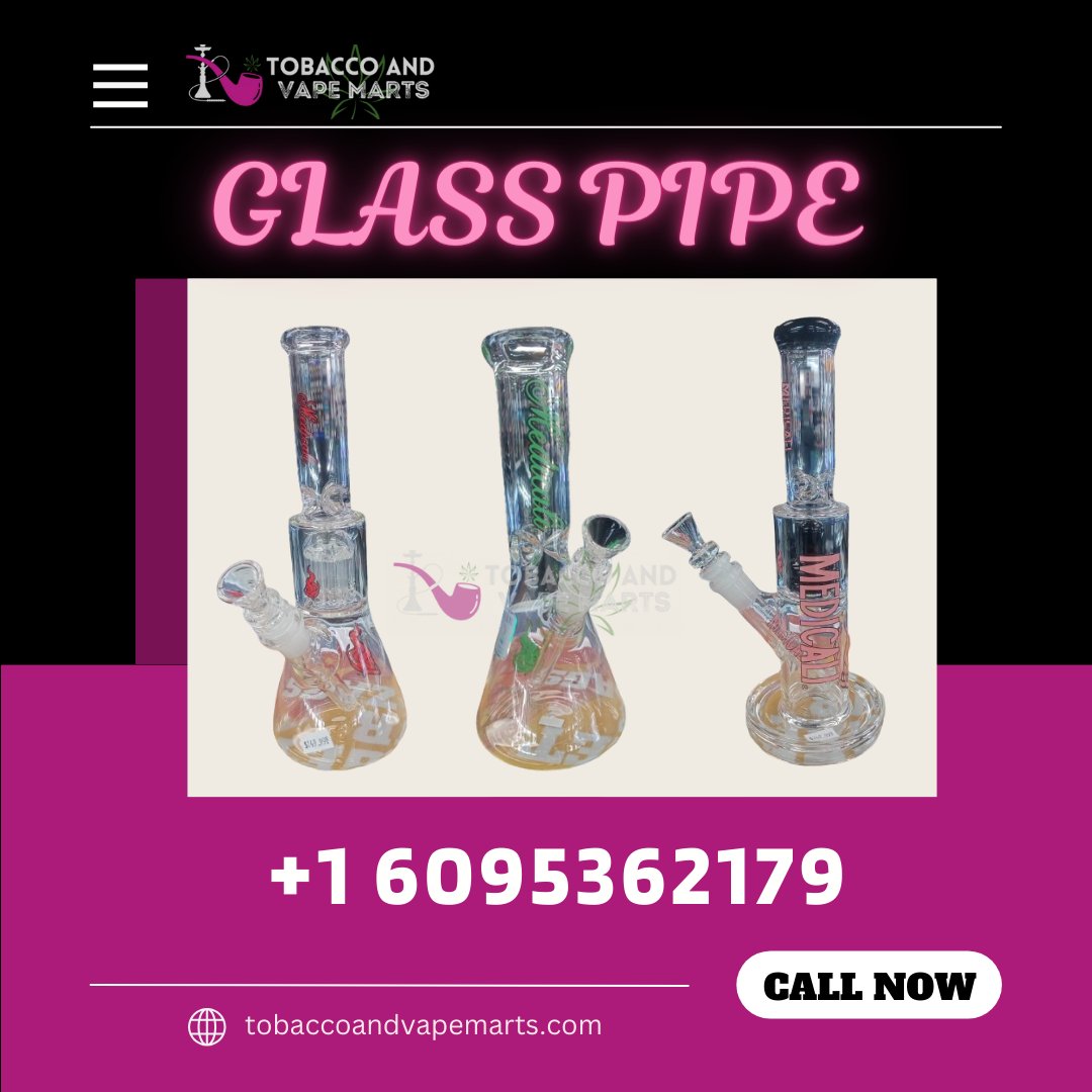 👉Unwind in style with our sleek glass pipes! Elevate your smoking experience with smooth hits and sophisticated design. 🌿💨 
#GlassPipe #SmokeInStyle #ElevateYourExperience
👉tobaccoandvapemarts.com/glass-pipe/