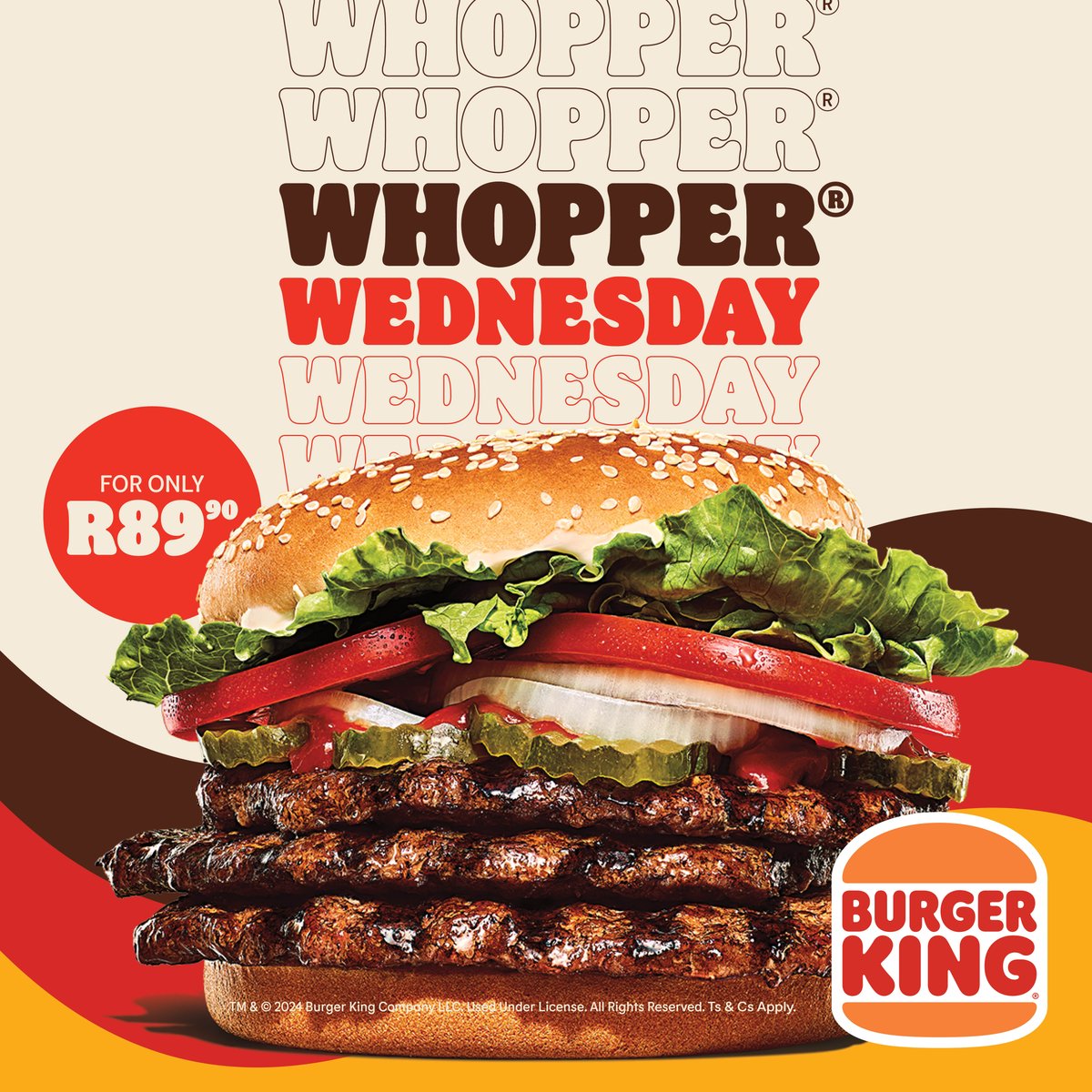 REST this Worker's Day with our Fan favourite, the Triple Whopper®! 🍔🍔🍔 #BurgerKingSA #TripleWhopper