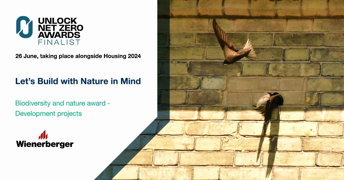 We're pleased to be shortlisted for the @unlocknetzero Awards in the Biodiversity & Nature Award category. Let's Build with Nature in Mind is our #Biodiversity strategy & plays a key element of our wider #Sustainability strategy. More about our strategy: bit.ly/3cHlReE
