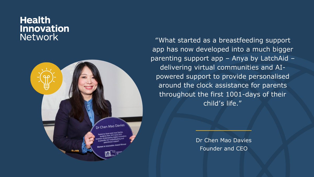 We’re proud to support innovation which is providing much-needed support for new mothers, for example the @AnyaLatchAid app which utilises technology and AI. To mark World Maternal Mental Health Day, read more from Dr Chen Mao Davies: bit.ly/3SW1vQ7 #WMMHD24