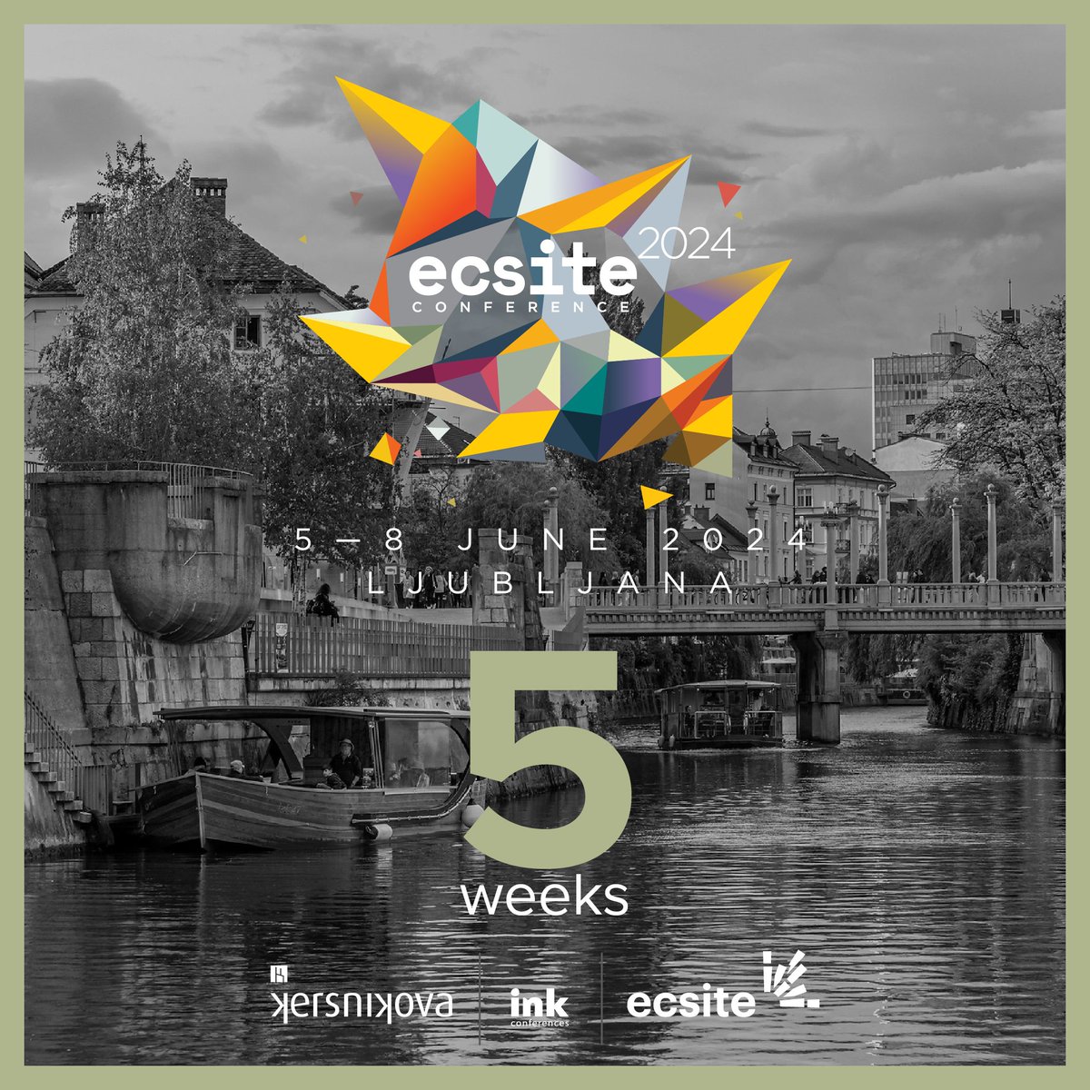 📢 Only 5 weeks until #Ecsite2024! Share your experiences, learn from others, and contribute to the evolution of the science communication field. Don't miss out! Register now, 5-8 June in Ljubljana, Slovenia 👉 buff.ly/3QRDqu3 #Ecsite #scicomm