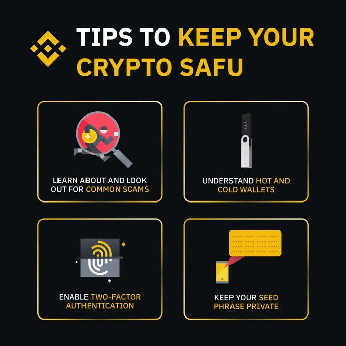 Keep your crypto yours. Take note of these 4 tips ⤵️