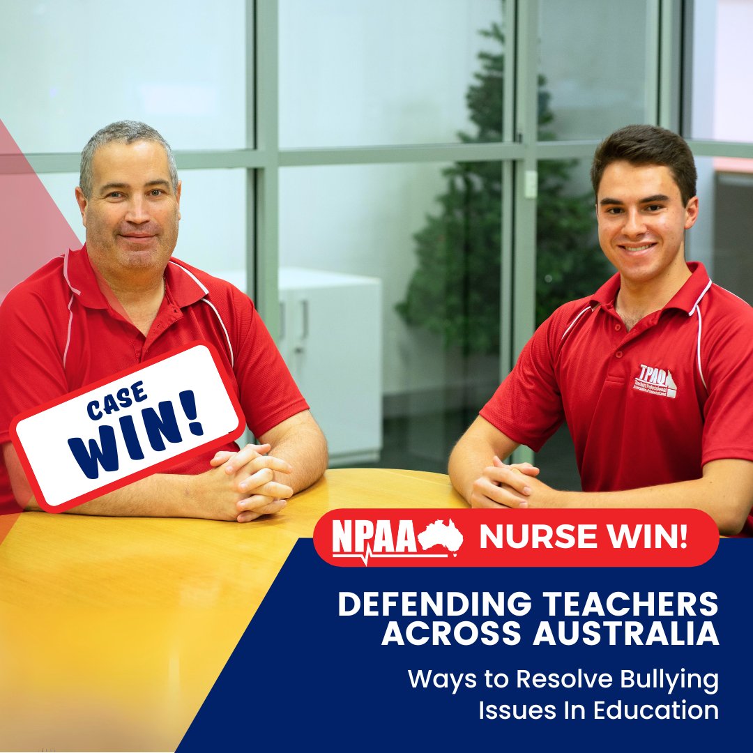 Case Win: Defending Teachers Across Australia 
Ways to Resolve Bullying In Education

Read the full story: tpaa.redunion.com.au/news/how-to-de… 

#TPAA #Education  #Support #Advocacy #Union #bullying