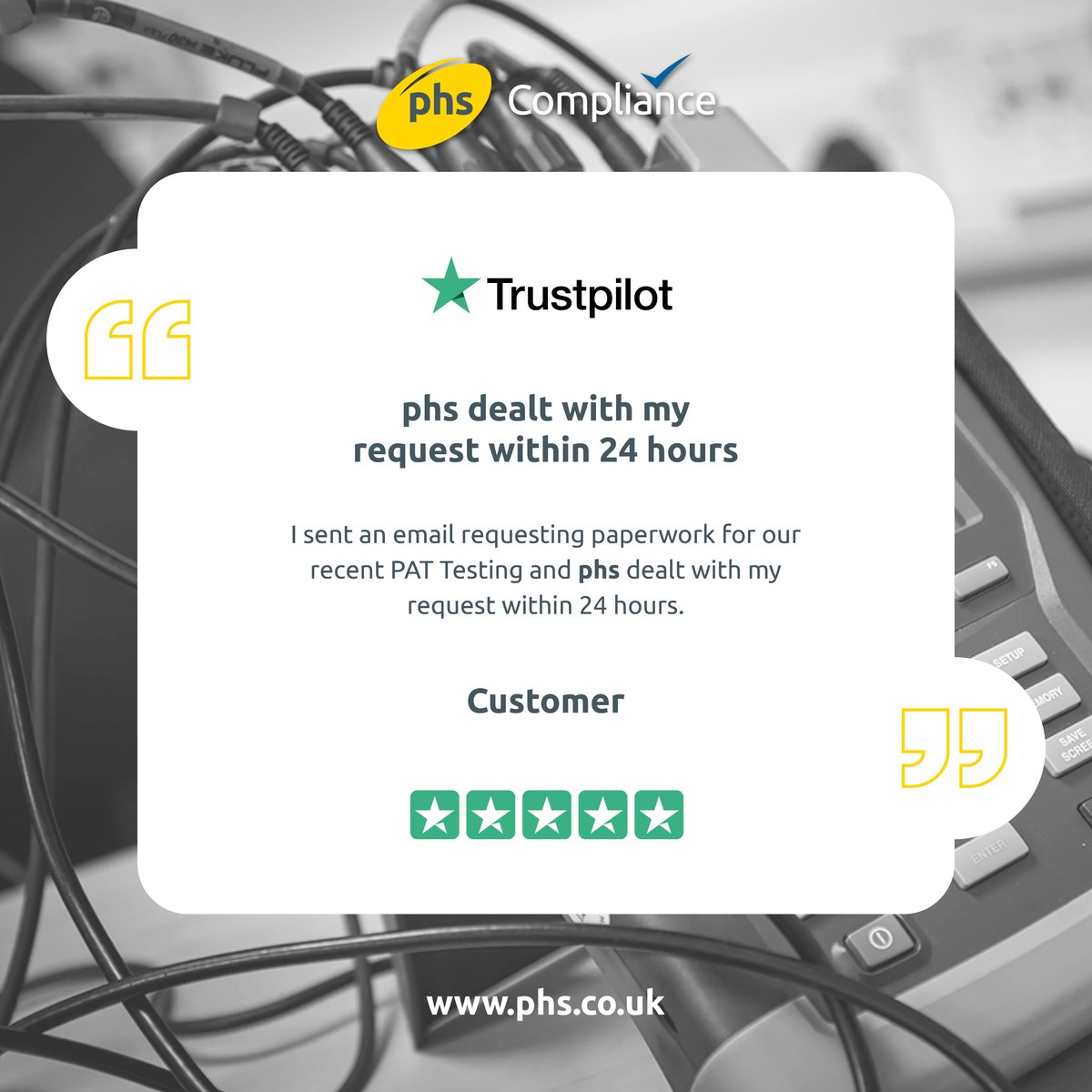 Taking requests from customers is why we are here to help!

The feedback we receive from our customers allows us to understand what makes our business a success and how we can improve in any way we can.

Many thanks, Customer!

#phsPurpose #CustomerFeedback #Trustpilot