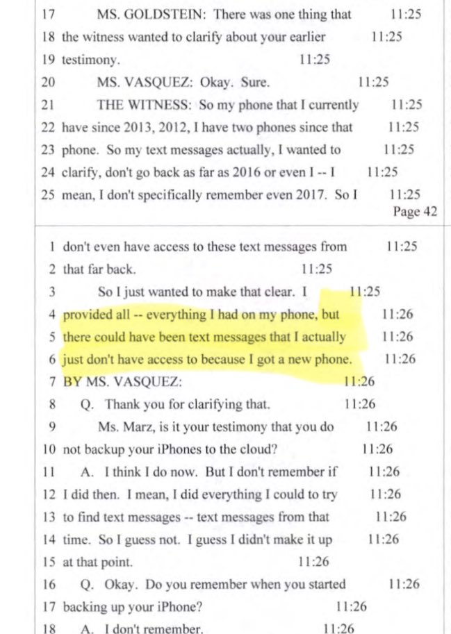 All of Heard’s witnesses were liars and dodged discovery bc there were texts to prove it.