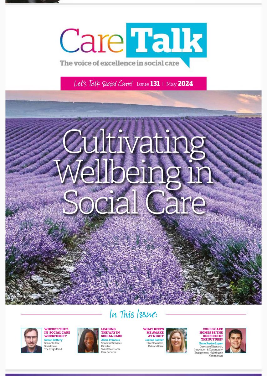 The MAY issue of @CareTalkMag is out! The theme for this month is Cultivating wellbeing in social care Featuring sector insights, stories from award winning care & support workers & more! bit.ly/3TCgT4x #ThankYouSocialCare