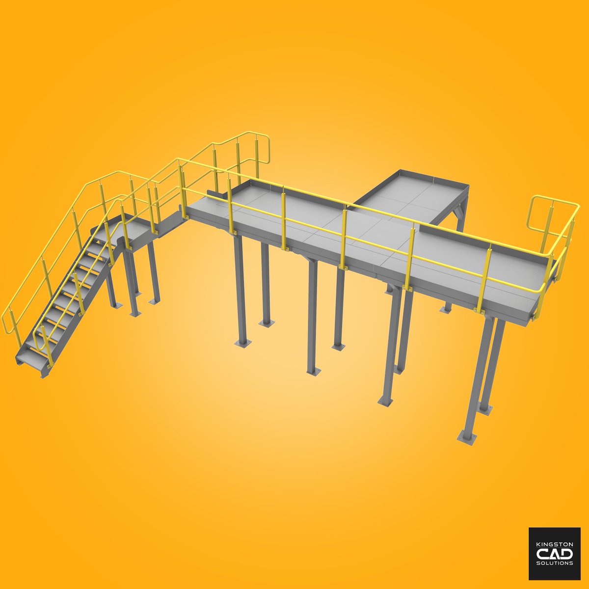Meomech's tweet photo. A platform design completed for a pharmaceutical company to provide access to packaging equipment.

Kingston CAD Solutions provided:

Full 3d design
Calculations
Assembly drawings
Manufacturing drawings
Bill of materials https://t.co/nEPj2yPmpI