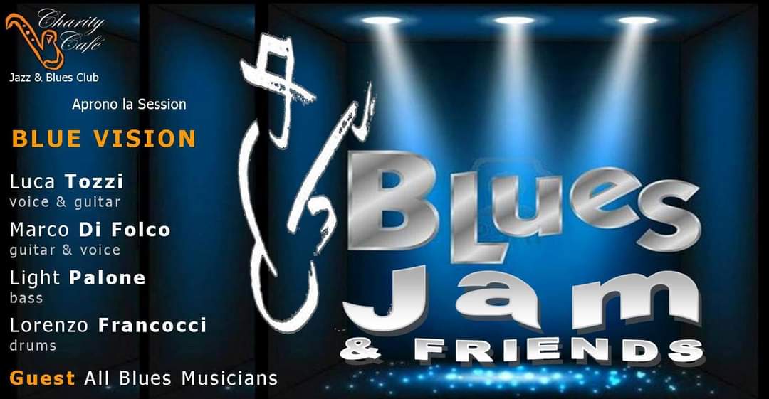 #OGGI, #Mercoledì 1° #Maggio 

BLUES JAM & FRIENDS con i BLUE VISION

#BluesMen & #BluesWomen sono invitati a salire sul palco del Charity

facebook.com/events/1193357…
---
#CharityCafè
#Jazz & #Blues #Club

Aperti dalle 18
#Live #Jam h 22

charitycafe.it