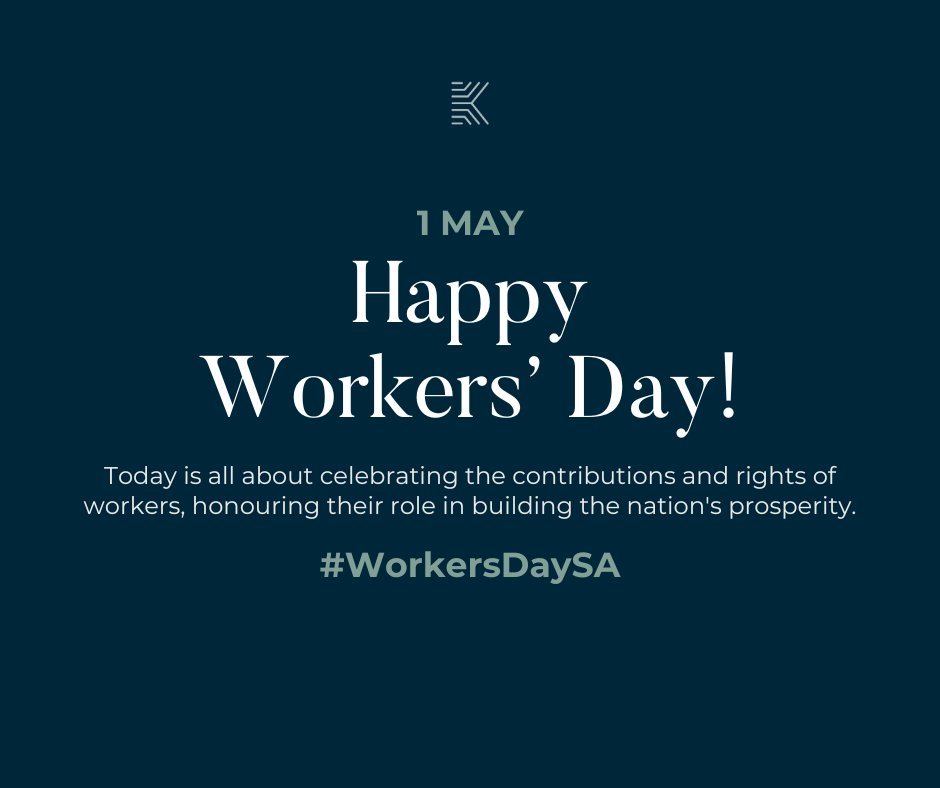 Happy Workers' Day, South Africa! 🇿🇦 Today, we celebrate the tireless efforts of every worker who contributes to our country's growth and prosperity. Let's celebrate and honour the spirit of labour and unity! #WorkersDay #SouthAfrica