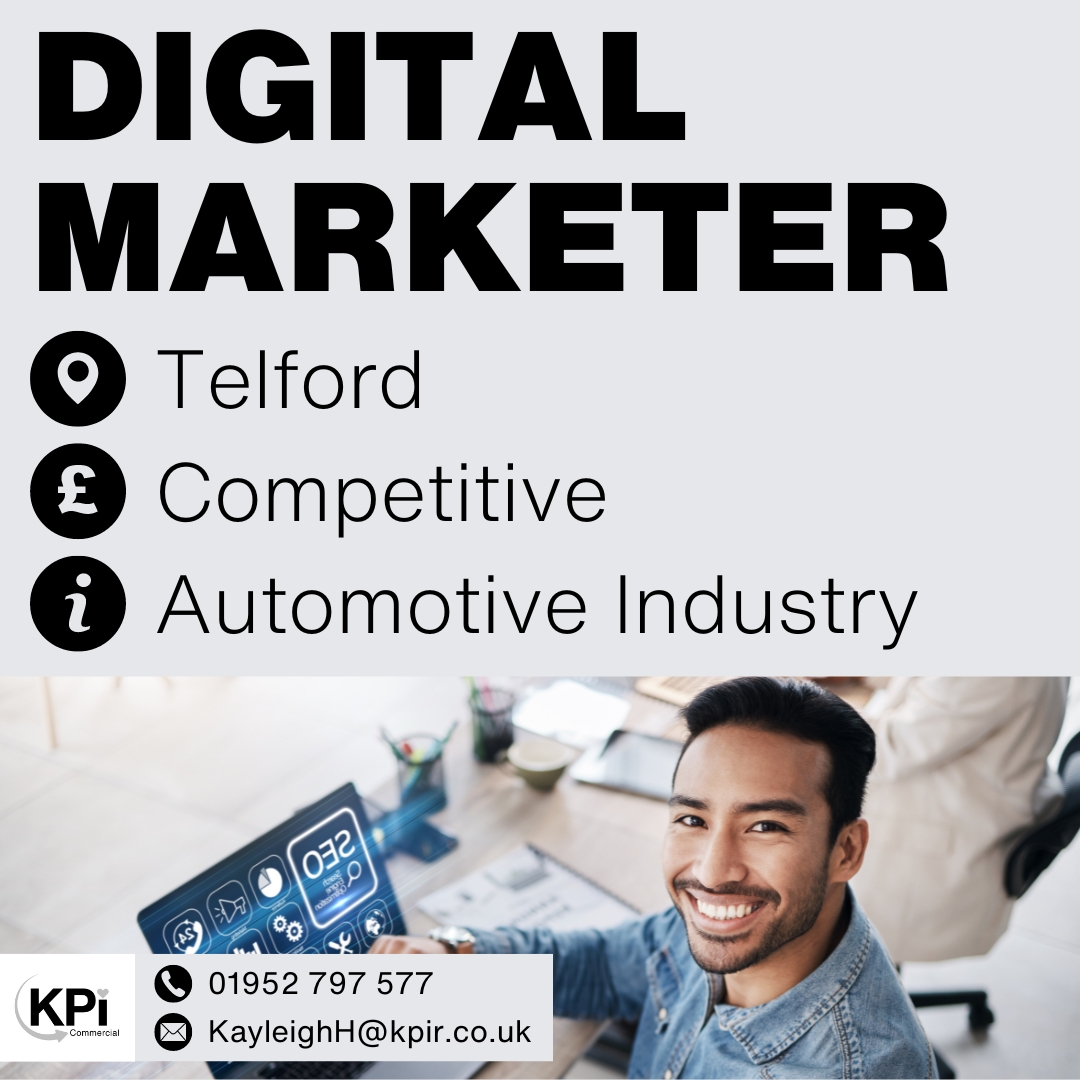 **DIGITAL MARKETER** Telford.

Visit bit.ly/DiMETel to find more details on this role.

Call 01952 797577 or email KayleighH@kpir.co.uk to apply.

#DigitalMarketingExecutive #DigitalMarketer #MarketingJobs #SocialMediaMarketing #TelfordJobs #Shropshirejobs #KPIRecruiting