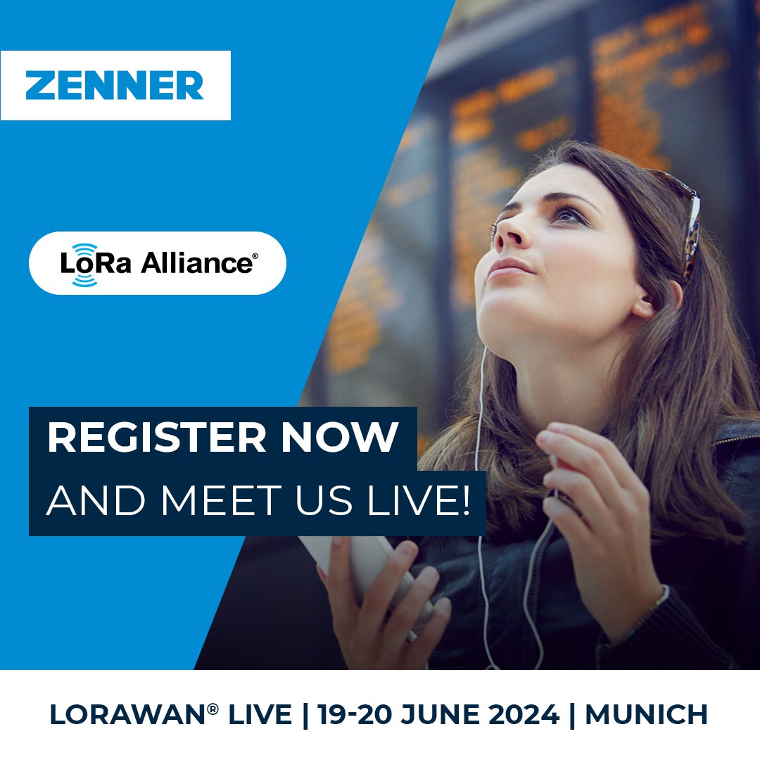 Haven't ordered your ticket yet? Register now for the #LoRaWANLive event hosted by the @LoRaAlliance. We are particularly looking forward to presenting one of Europe's largest #LoRaWAN networks to you. Register now and meet us live in Munich! #ZENNER #IoT