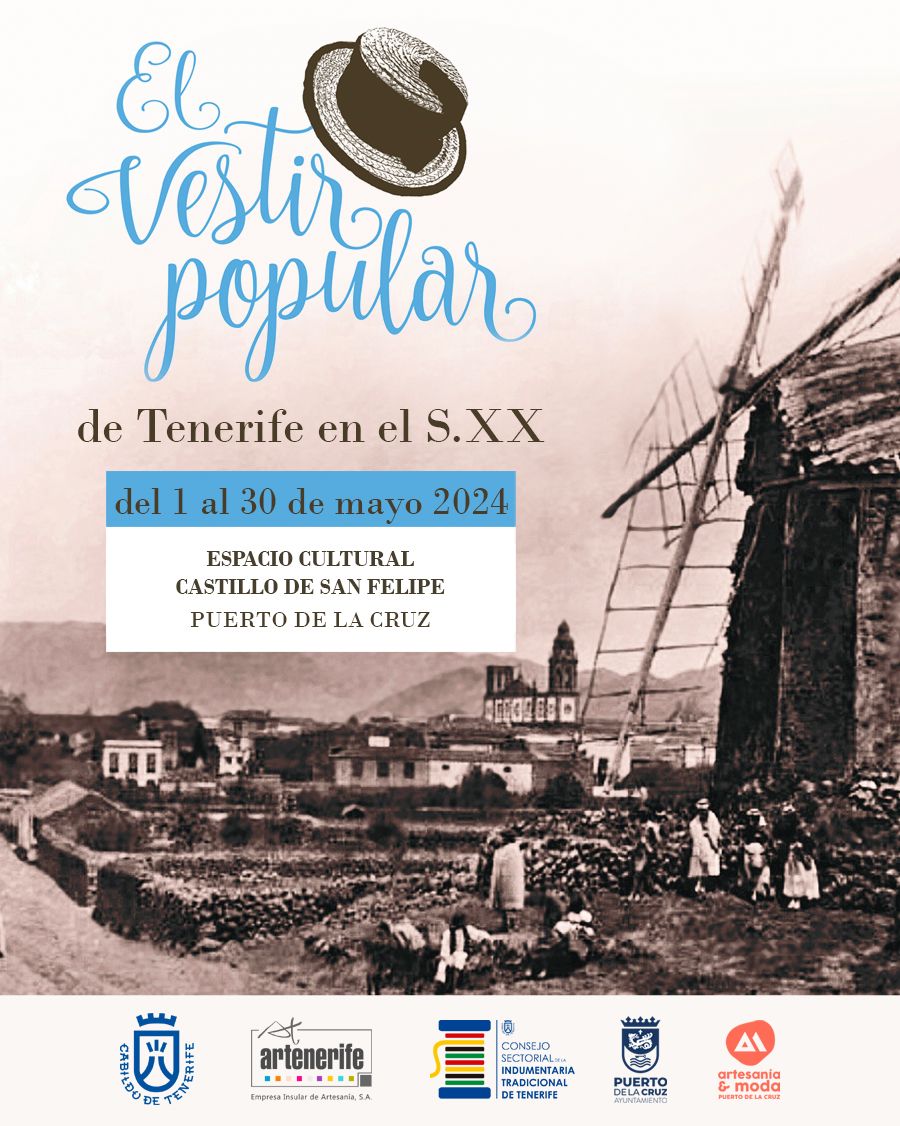 #EXPOSICIÓNITINERANTE Expo 'El vestir popular de Tenerife en siglo XX' @IndumentariaTfe @cabildotenerife en #PuertodelaCruz 👉Fecha: 1 al 30 mayo 2024 👉Lugar: Espacio Cultural Castillo de San Felipe @puertodelacruz 👉Horario: de martes a sábados: 10:00 - 13:00 y 17:00 - 20:00h