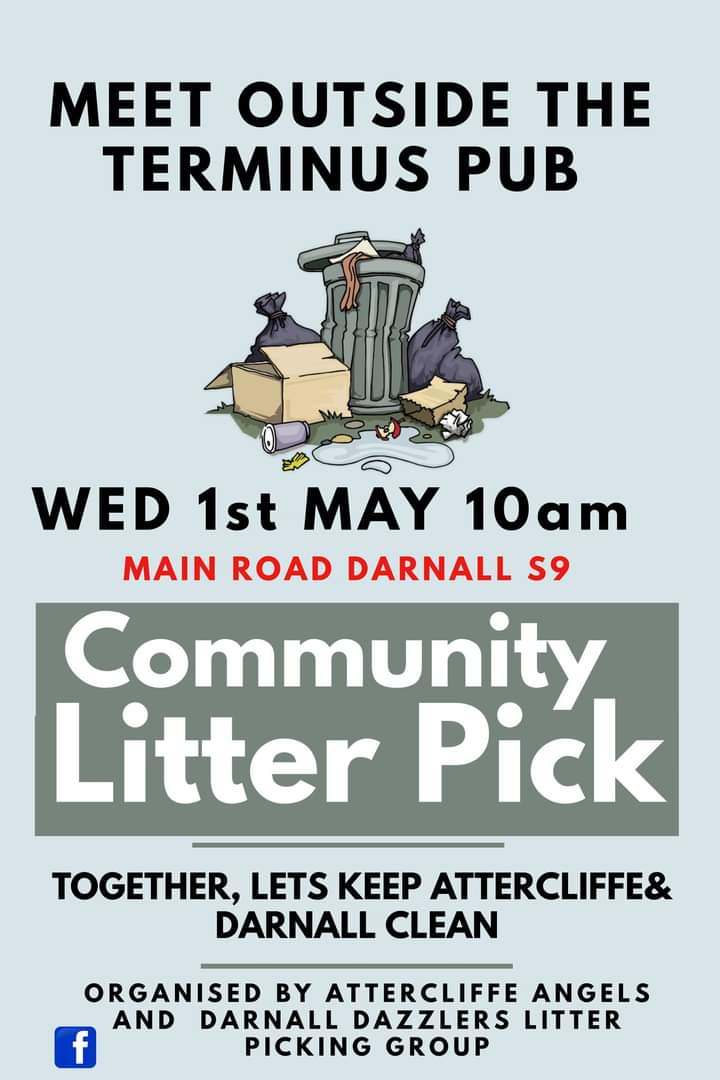 #NationalWalkingMonth starts today! So if you want to get out for a walk with a friendly group and help take care of the community, why not join this morning's litter pick in Darnall? @AttercliffeCofM