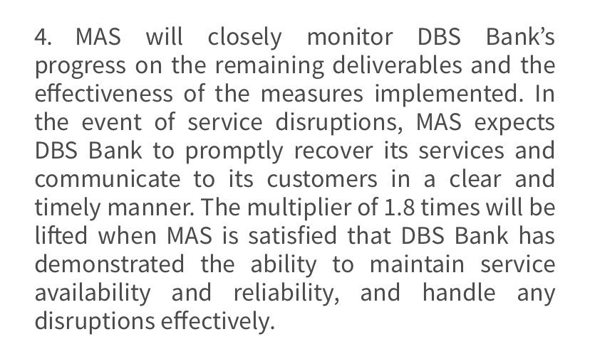 So MAS is extending the pause on DBS’s activities to ensure it invests in sorting out its internal operational spaghetti. Hardly a surprise that they couldn’t get it done in the original timeframe. #finreg