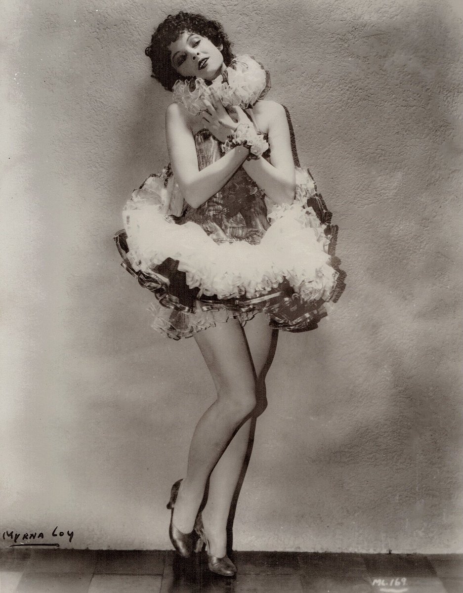 Myrna Loy in costume for her uncredited role as a chorus girl in The Jazz Singer (1927).