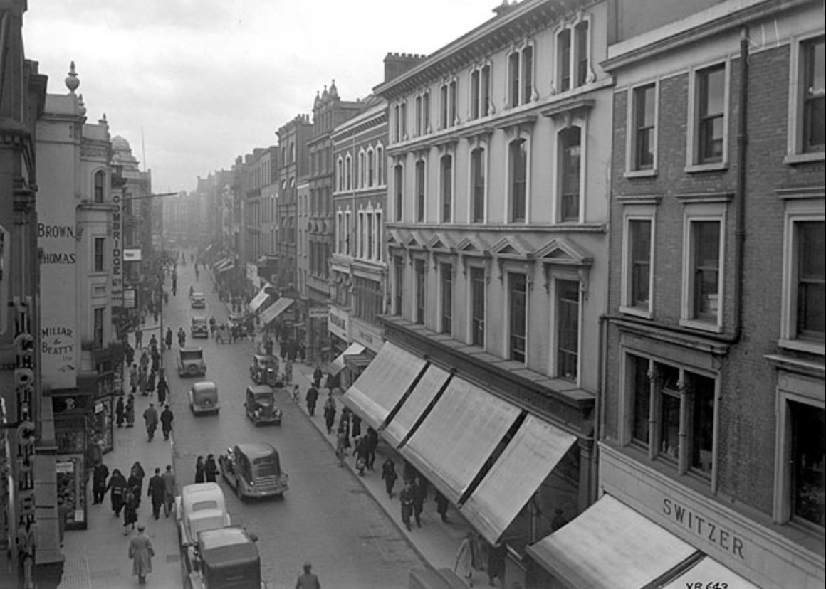 Grafton Street, Dublin. Valentine Photographic Collection c. 1940 #vintagedublin #visitdublin #timetraveller