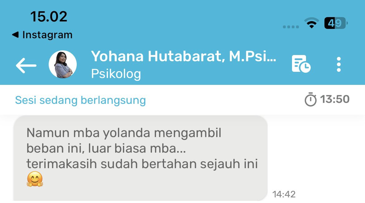 yolirsyad's tweet photo. Kalimat simple, tp cuma psikolog yg ngomong gini ke w 😅 https://t.co/wbqjPC2duf
