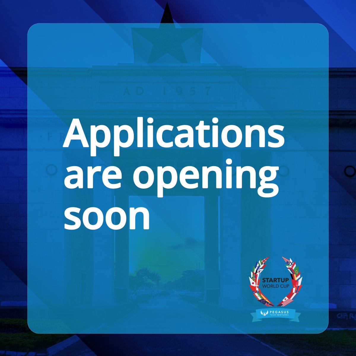 @startupwcghana opens applications soon!

#applications #openingsoon #ourdatatoday #forthefuture #startup #pegasusp #pitch #funding #startupworldcup #startupghana #innovation #entrepreneurship #startupWCghana #SWC #SWC2024