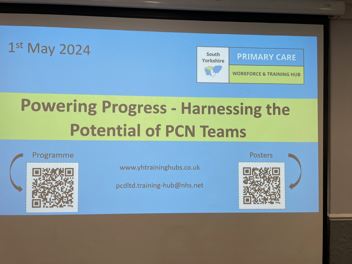 Almost ready to start @PCWT_hub conference Powering Progress - Harnessing the potential of PCN teams Well done @sarahwithers20 and the team This should be good #teamGP #worktogether #learntogether #leadtogether