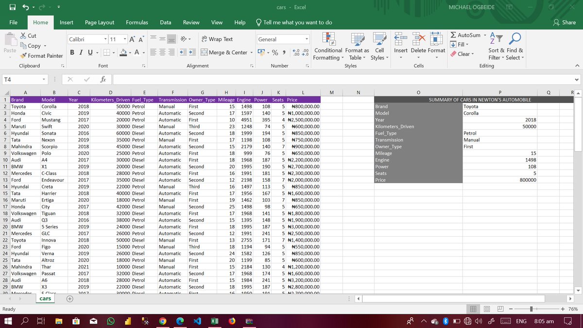 Vlookup function
#Excel 
#dataanalyst
#businessanalyst
#vlookup