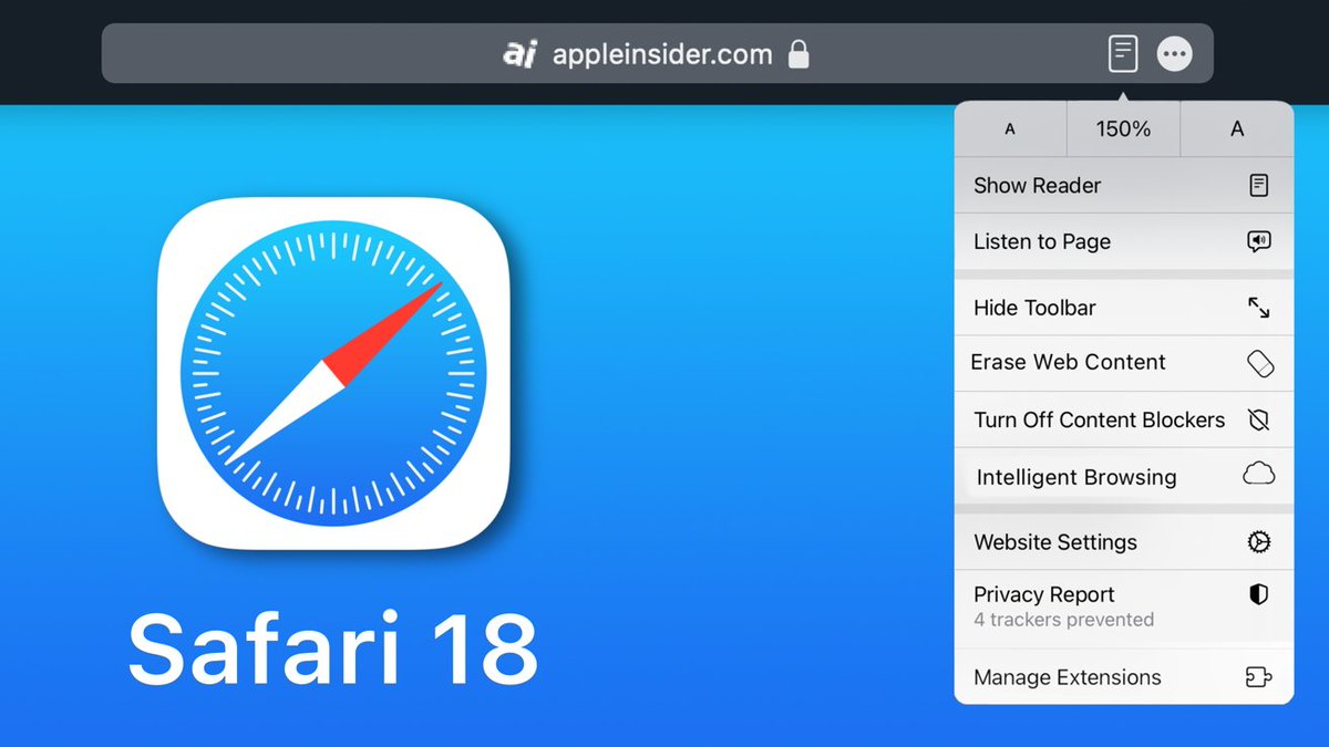 Apple เตรียมเปิดตัว “Safari 18” ใหม่ที่ใช้ AI ควบคู่ด้วย! dlvr.it/T6Fxrb