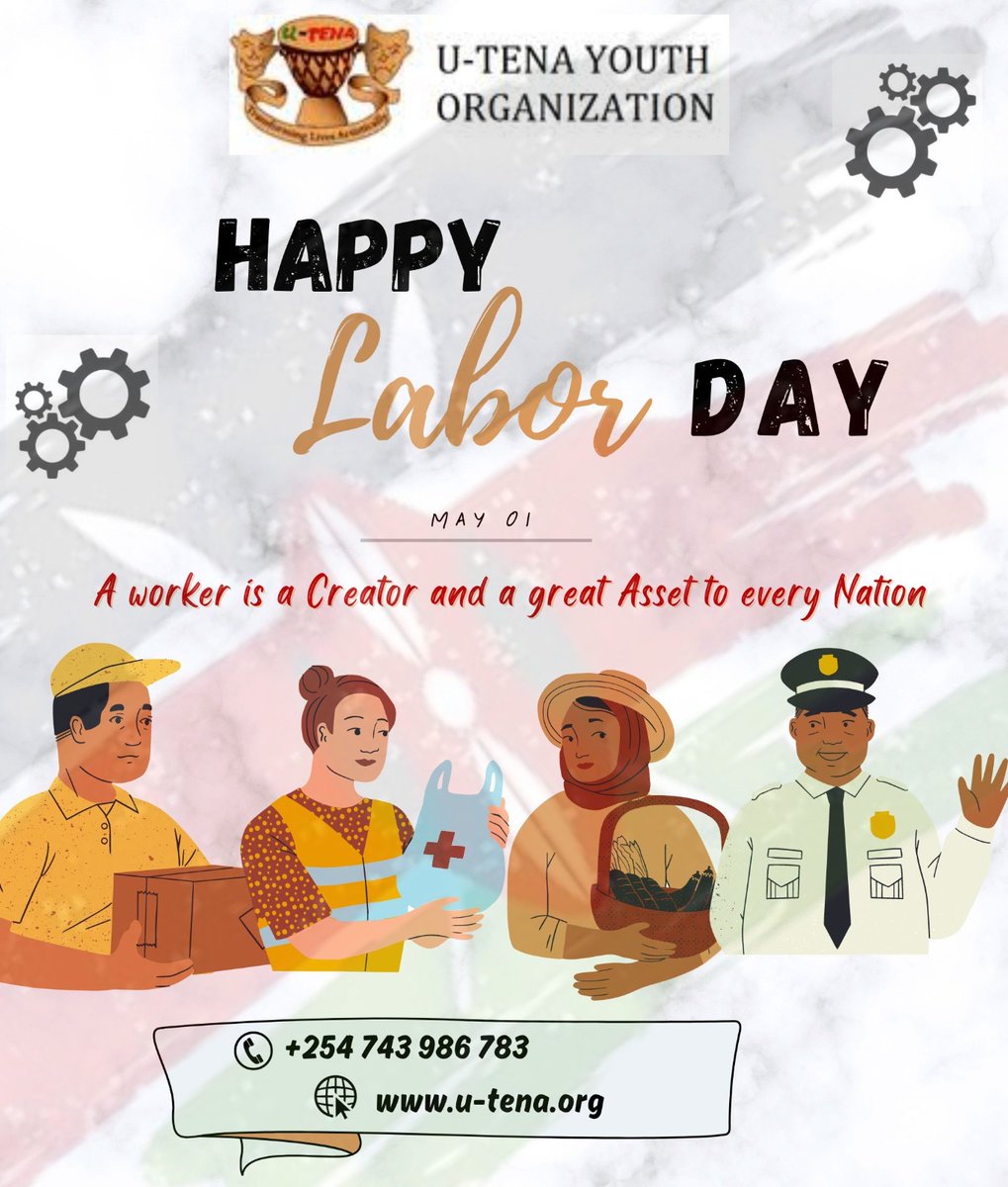 #HappyLabourDay , Kenya! @UnganoTena, we stand in solidarity with the hardworking men and women across the continent. #YouthWorkers  #DelivertheFuture #LaborDay