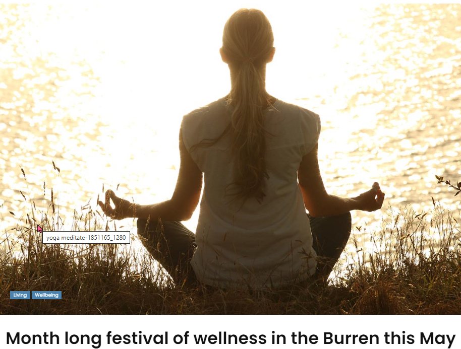 List of all @visitBurren activities during May in the @theclareherald - #Wellbeing in the #Burren. Lots on offer from #walks to #yoga, and of course our #BurrenSlowFoodFestival 19 May. #TasteTheBurren @SlowfoodIreland​ @burrengeopark @burrensalmon. Read bit.ly/4dlapjz