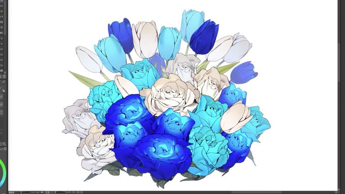 「青薔薇 シンプルな背景」のTwitter画像/イラスト(新着)