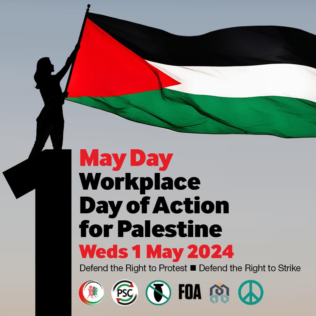 Happy #InternationalWorkersDay! Today we stand in solidarity with Palestine & against the war & war economy that is undermining our wages, conditions & freedoms. Full solidarity to students at Columbia & CUNY. Pls amplify this call by 🇵🇸 trade unionists! workers.org/2024/04/78039/…