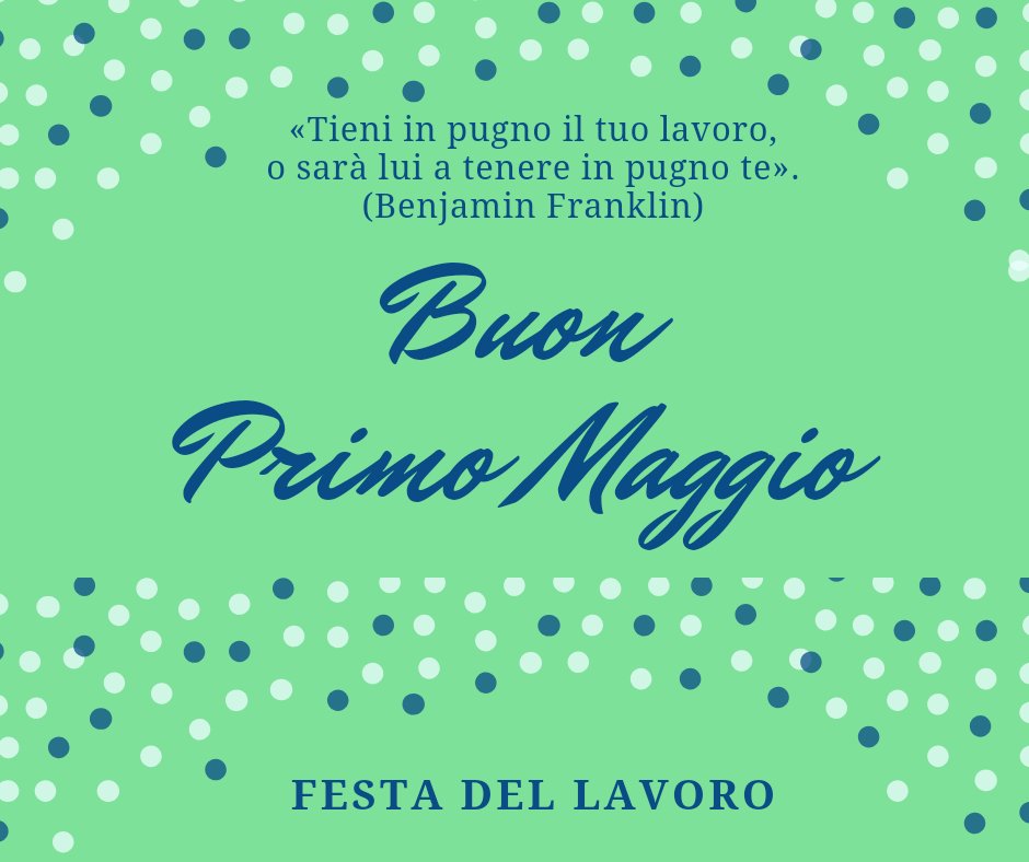 Tieni in pugno il tuo lavoro o sarà lui a tenere in pugno te.
(Benjamin Franklin)

Buon Primo Maggio anche a chi non ha lavoro.

#festadellavoro #maggio #primomaggio #festadeilavoratori #lavoro #lavoratori #work #italia #italianstyle