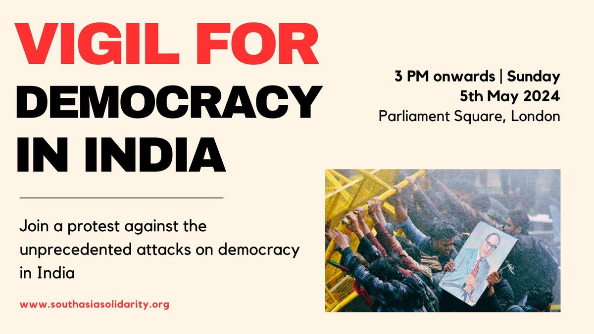 This video is from the BJP's official handle: as in Modi's election speeches, open hatred, lies, incitement to genocide. If you believe in people's unity NOT fascism in India, be at the Vigil for Democracy in India, Sun 5 May, 3pm Parliament Sq. London.
