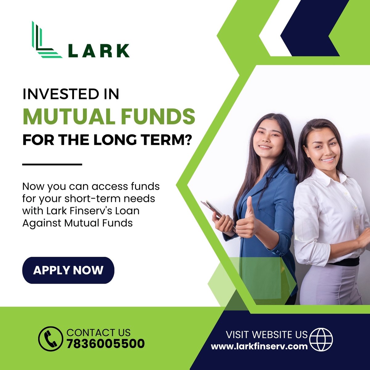 Invested in mutual funds for the long term?

Now you can access funds for short-term needs with Lark Finserv's Loan Against Mutual Funds! 💼💰

#LarkFinserv #LoanAgainstMutualFunds #MutualFunds #ShortTermFinance #FinancialFlexibility #InvestmentOptions #EmergencyFunds