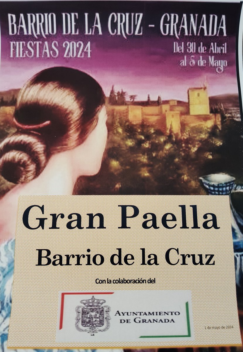 #BuenosDias #BarrioDeLaCruz #Granada continuamos con nuestra #SemanaCultural. Aquí tenéis el programa de hoy #1DeMayo 👏
