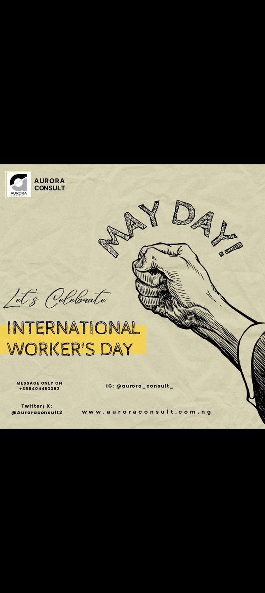 May Day!!!!! Happy international workers day #mayday #workersday #auroraconsult
