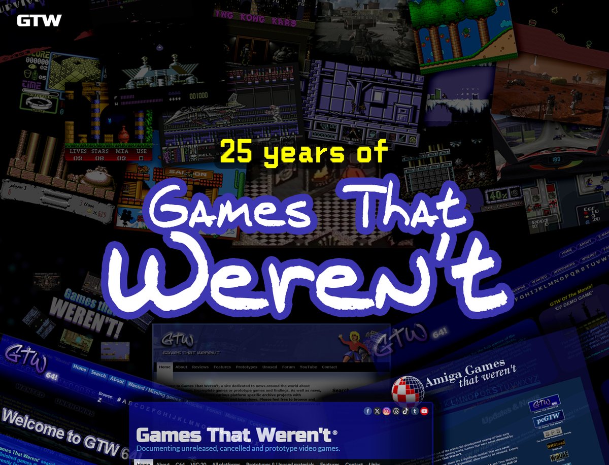 Today we celebrate an incredible 25 years of Games That Weren't, which was first born back in 1999. Covering the history of how the site first started and some of the key events and recoveries over the years leading up to 2024.

gamesthatwerent.com/2024/05/25-yea…