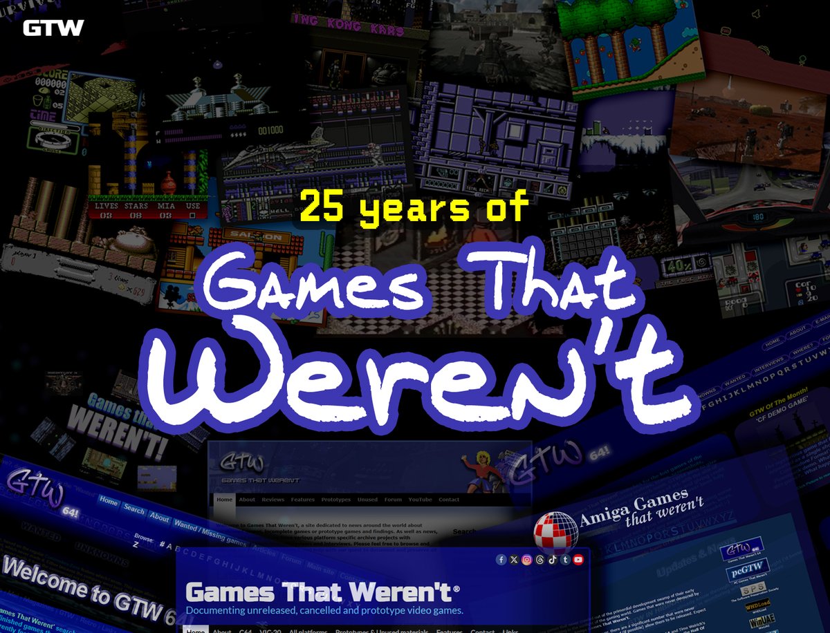 Today we celebrate an incredible 25 years of Games That Weren't, which was first born back in 1999. Covering the history of how the site first started and some of the key events and recoveries over the years leading up to 2024. gamesthatwerent.com/2024/05/25-yea…