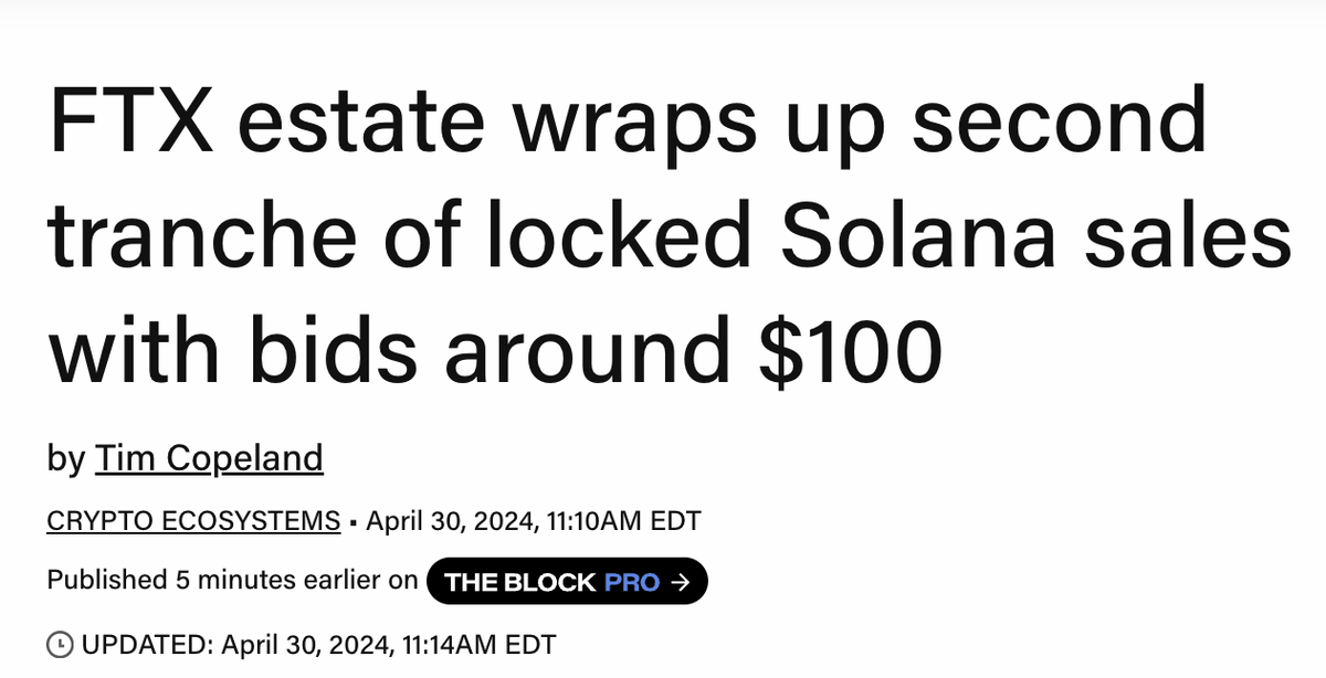 SOL should be fine around $100 - $110 level