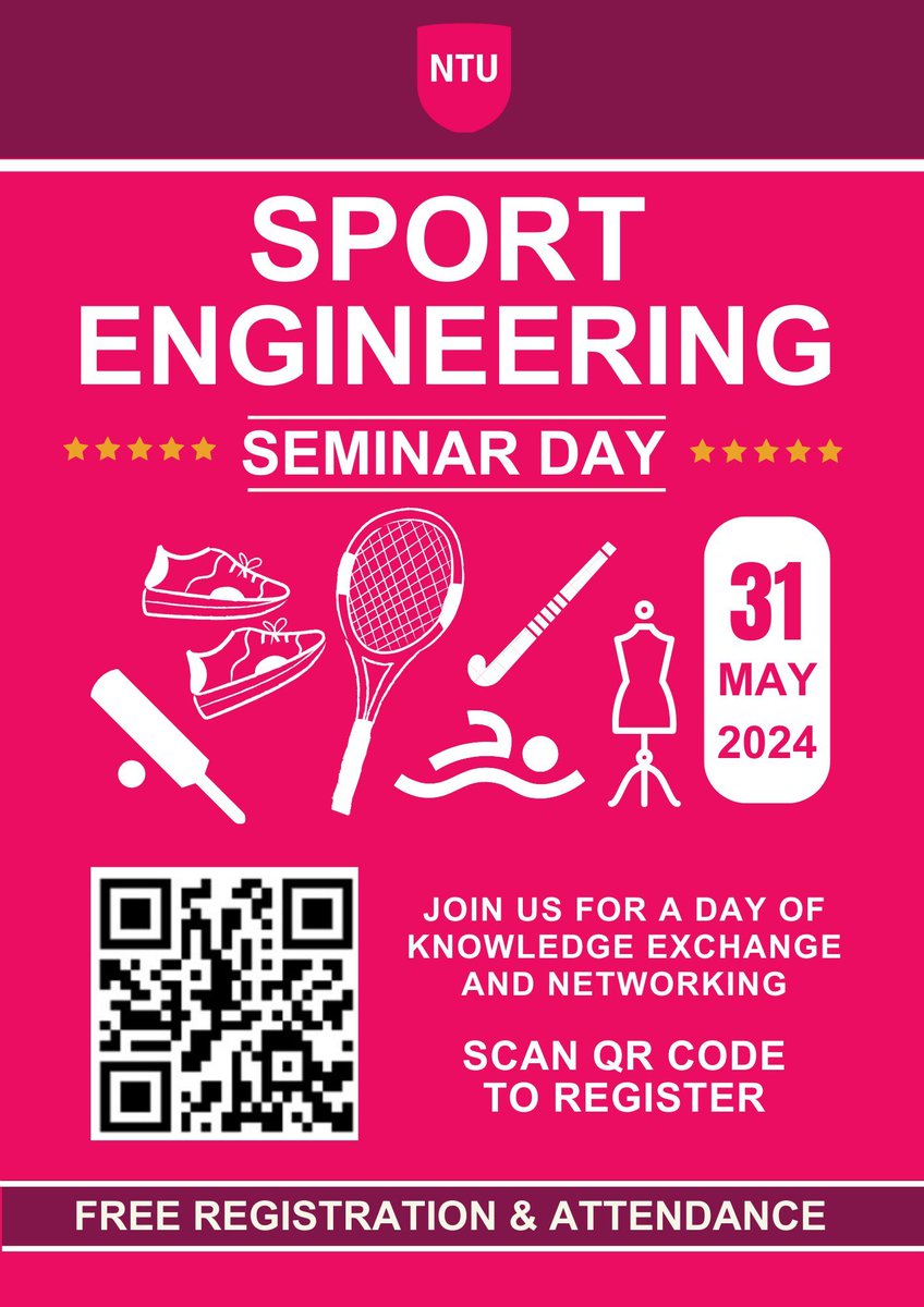 Steve Faulkner PhD (@shfaulkner) on Twitter photo There is still time to register for the FREE #SportsEngineering seminar day <a href="/TrentUni/">Nottingham Trent University</a> @NTUeng. Registration extended to 10th May ! Register here buff.ly/3QnwCUg #Sport #Engineering There is still time to register for the FREE #SportsEngineering seminar day <a href="/TrentUni/">Nottingham Trent University</a> @NTUeng. Registration extended to 10th May ! Register here buff.ly/3QnwCUg #Sport #Engineering